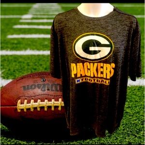 Green Bay Packers Men's grey Moisture Wick XL X-Large Performance Logo Shirt NWT